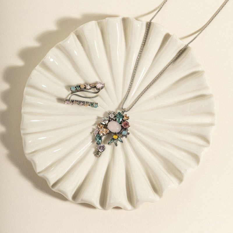 Wabi and Eirene collection from Sunfield: silver necklaces.